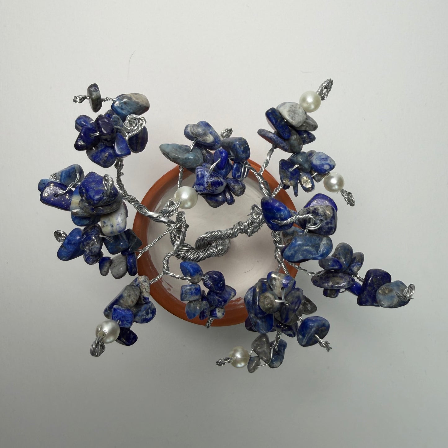 Lebensbaum Edelsteinbäumchen Bonsai Dekoration mit Lapislazuli handgemacht
