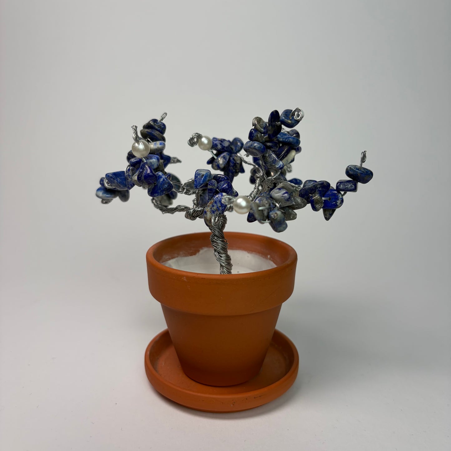 Lebensbaum Edelsteinbäumchen Bonsai Dekoration mit Lapislazuli handgemacht