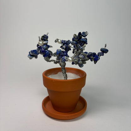 Lebensbaum Edelsteinbäumchen Bonsai Dekoration mit Lapislazuli handgemacht