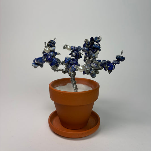 Lebensbaum Edelsteinbäumchen Bonsai Dekoration mit Lapislazuli handgemacht
