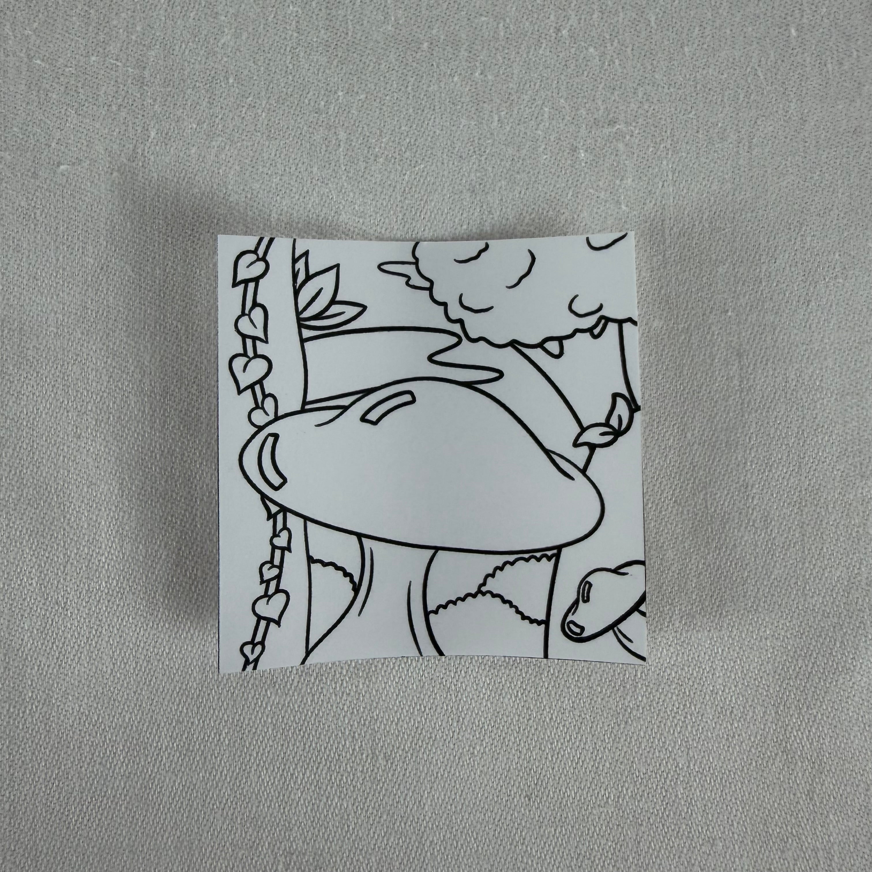 Ausmal-Sticker Pilzwald – Sticker zum Selbstgestalten