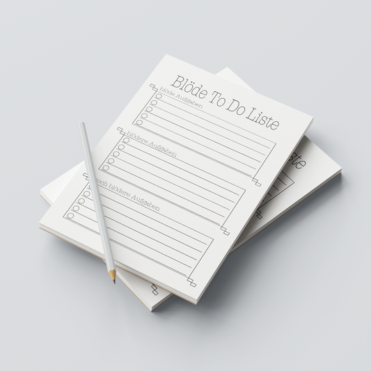 Notizblock Blöde To Do Liste