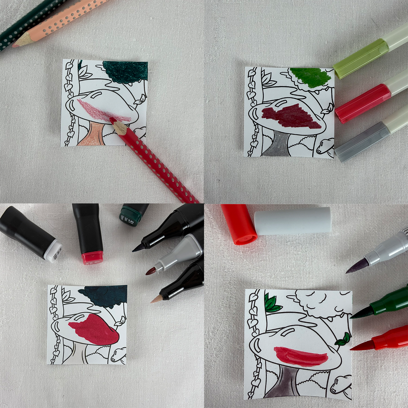 Sticker Pilzwald zum Ausmalen – Sticker zum Selbstgestalten