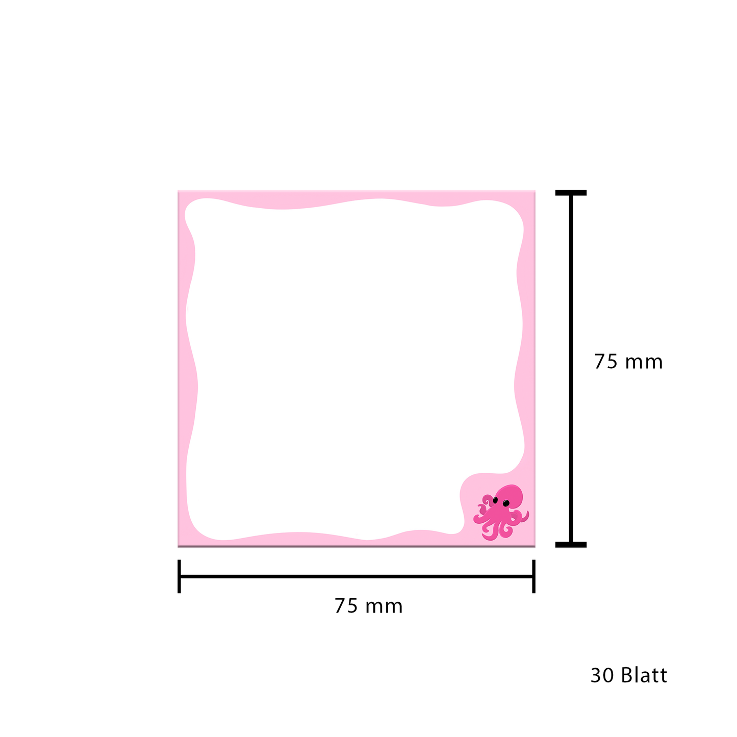 Notizblock Octopus pink