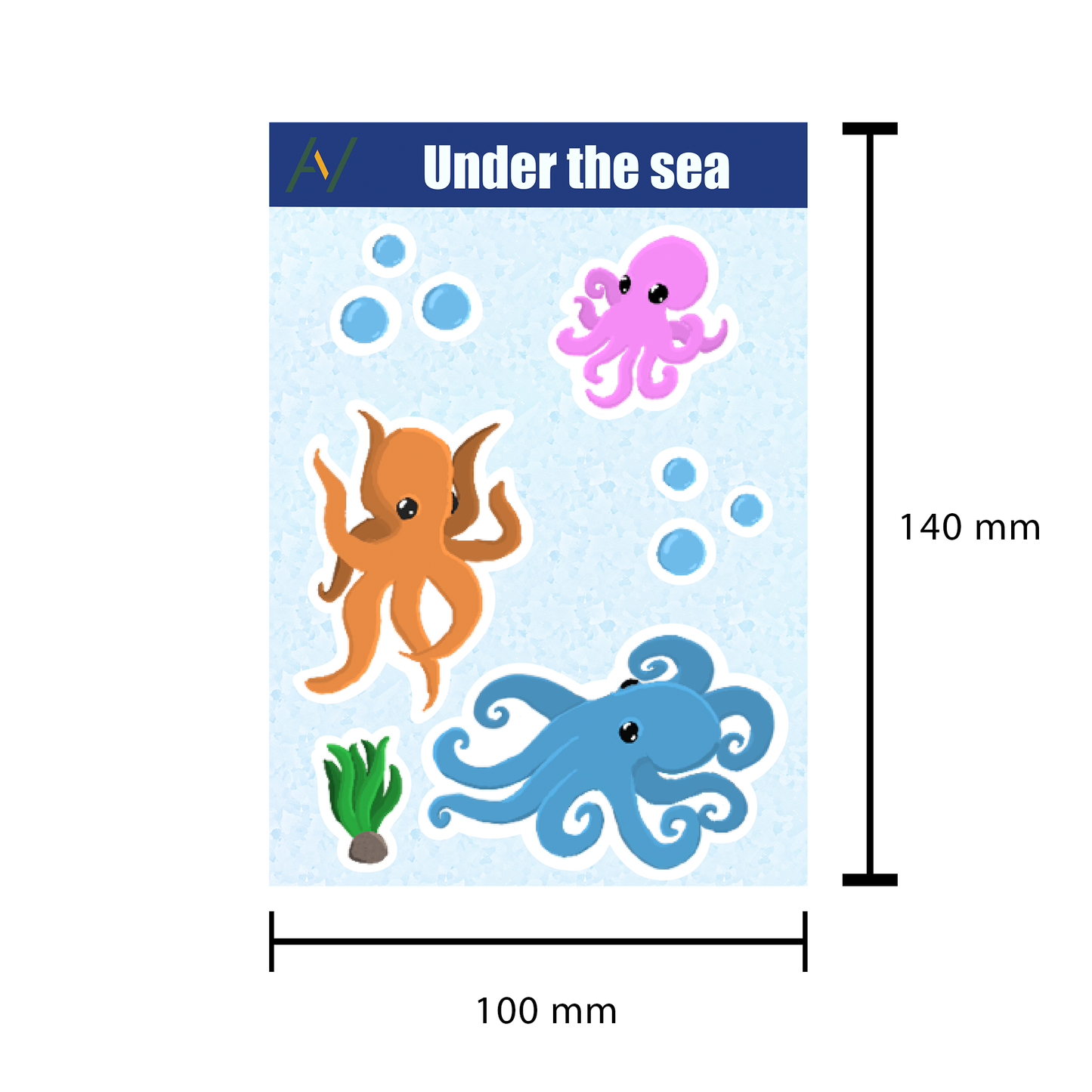 Sticker Bogen Oktopus